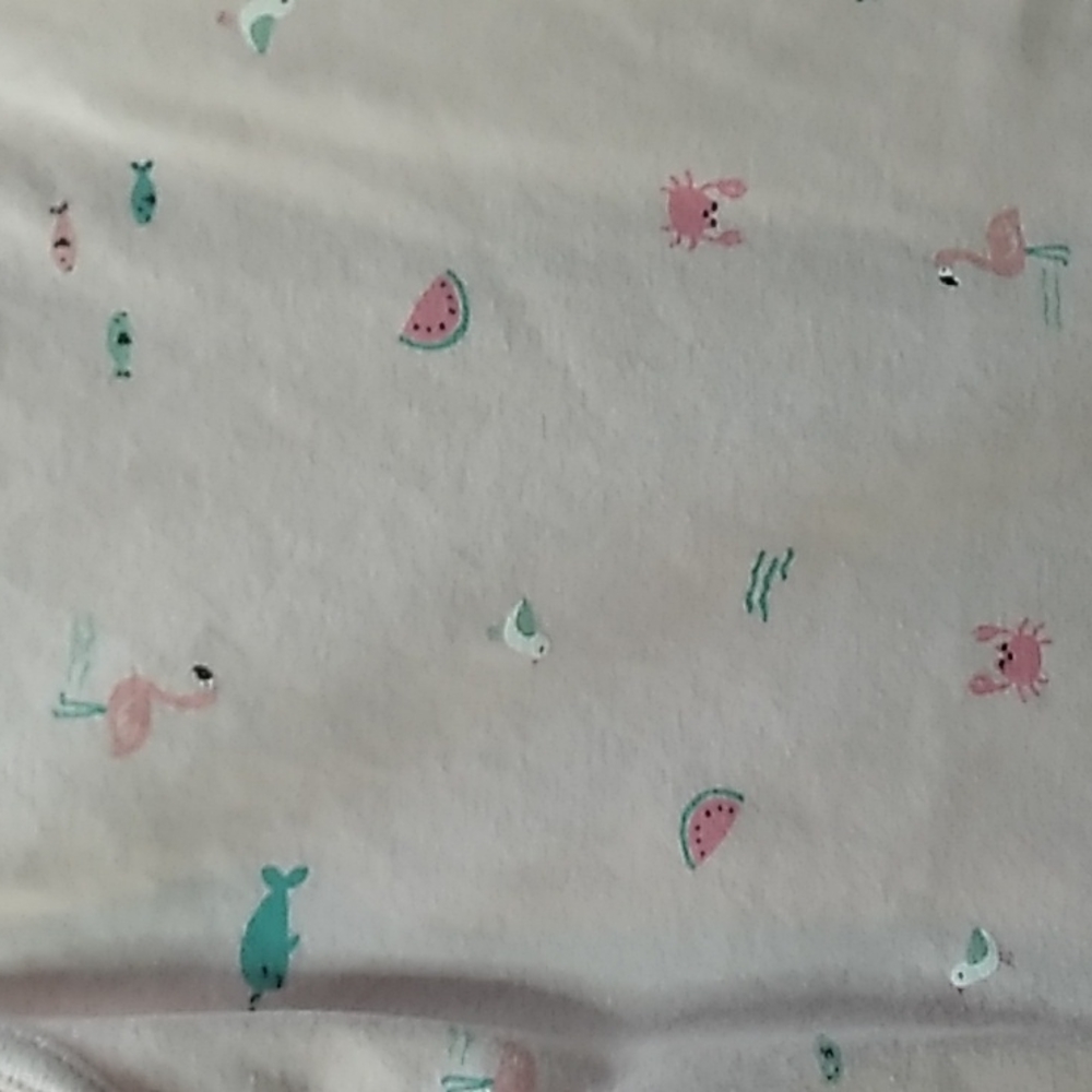 Carter's Onesie Beach themed in pink girls 24 months - Picture 2 of 5